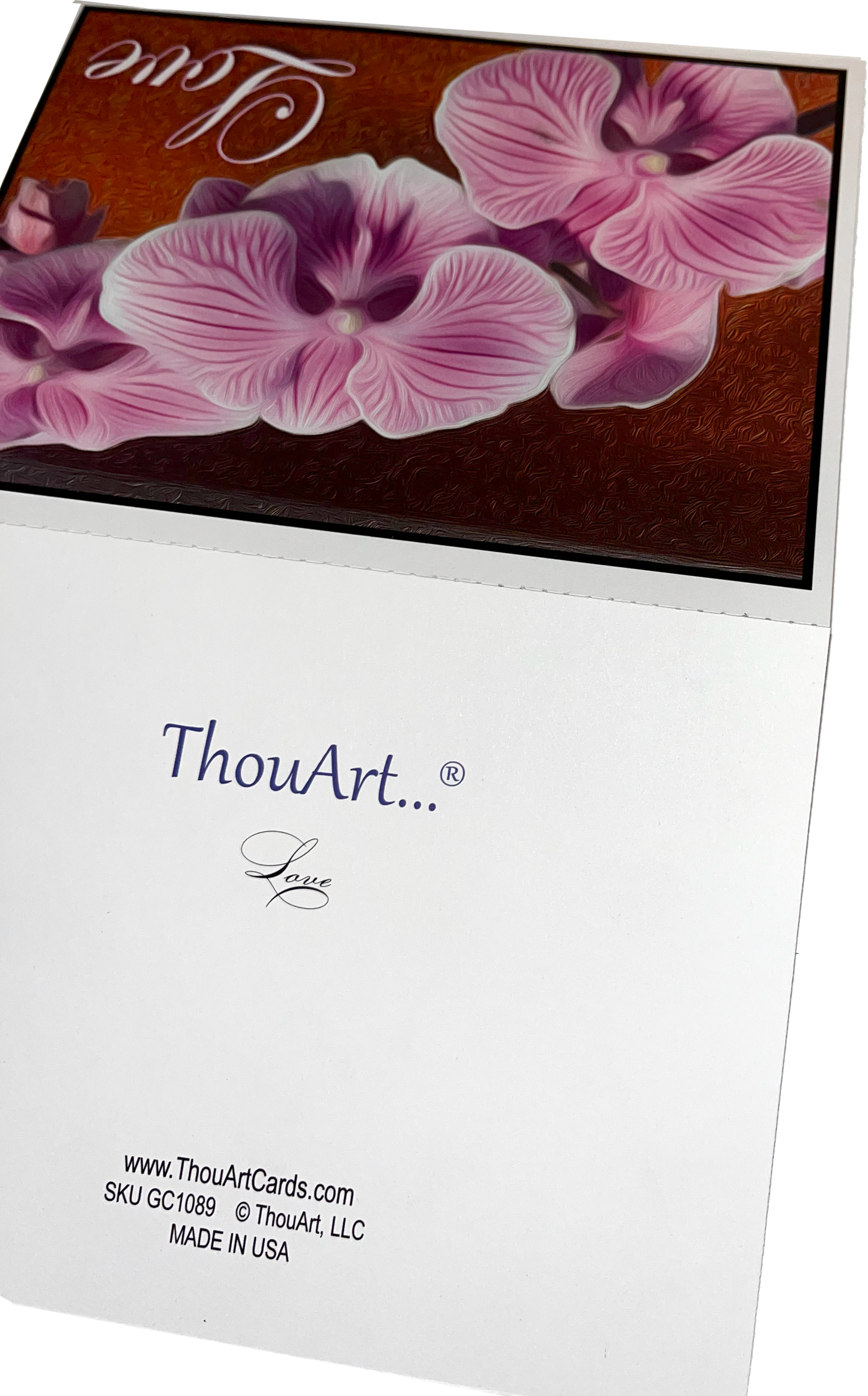 LOVE Orchid  Trio Greeting Card